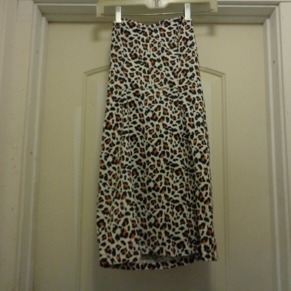 CHEETAH ANIMAL GRRRR GIRL COTTON STRAPLESS DRESS BY VOLCOM SIZE 7 - Picture 4 of 8